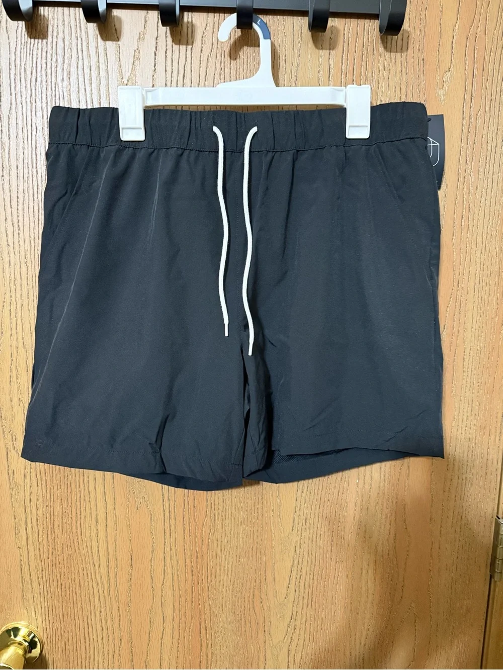 Original Use Black Athletic Shorts with White Drawstring